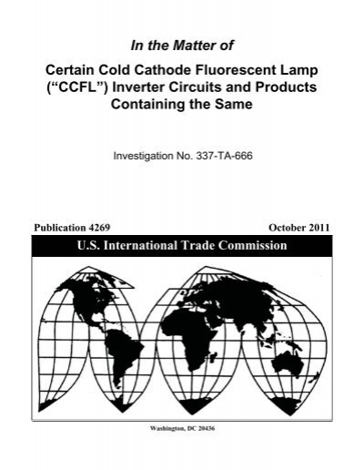 certain cold cathode fluorescent lamp ccfl inverter circuits
