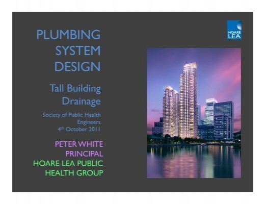 PLUMBING SYSTEM DESIGN - Tall Building Drainage - CIBSE