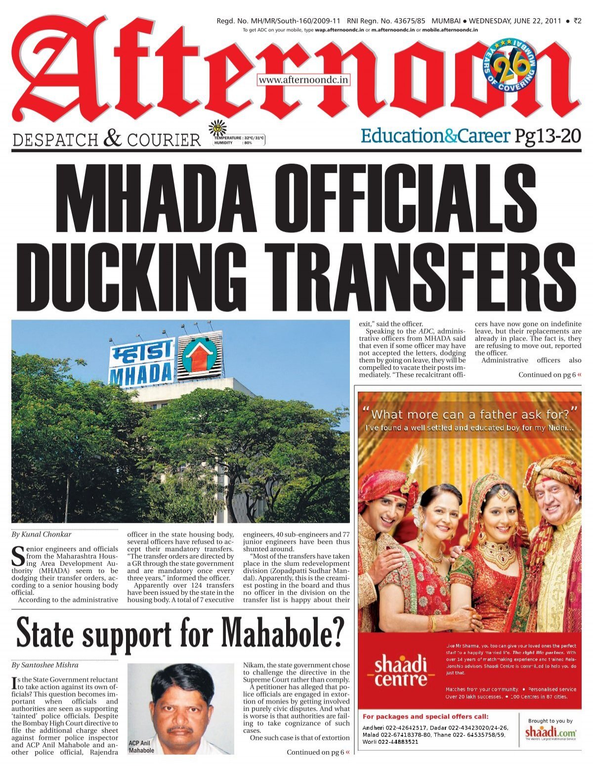 State support for Mahabole? - Afternoon DC