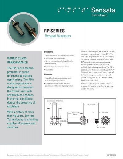 NEW Dominican RP Series Thermal Protector RP-4A Heater 277V Low Sensitivity