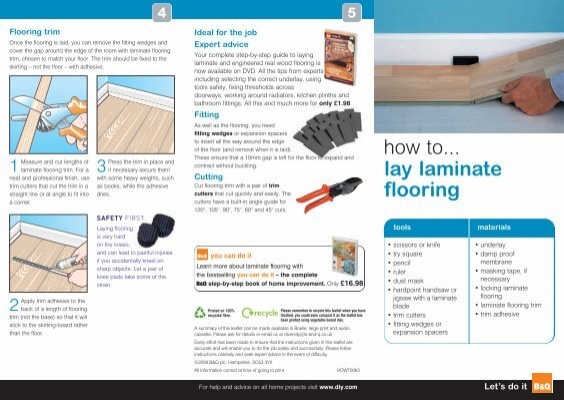how to... lay laminate flooring - B&Q