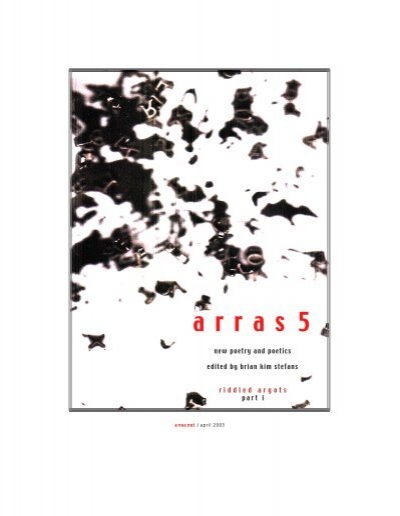 New Poetry And Poetics Edited By Brian Kim Stefans Part I Arras Net