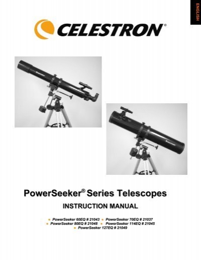 Celestron 21048 PowerSeeker 80EQ Refractor Telescope 