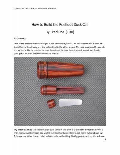 Reelfoot Lake Style Metal Reed For Duck Call Round End PLUS Cocobolo Wedge 