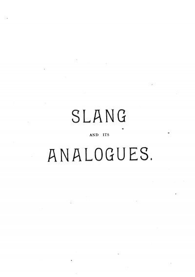 Slang Analogues Horntip