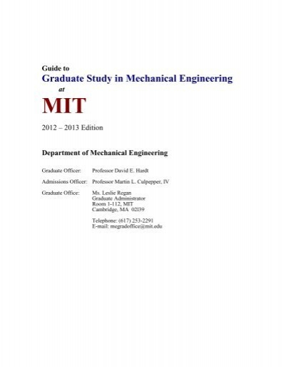 mit mechanical engineering phd deadline