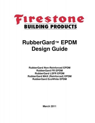 Nutteloos Krimpen Onderdrukking Firestone - RubberGard EPDM Design Guide - BuildSite.com