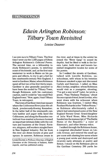 edwin arlington robinson poems