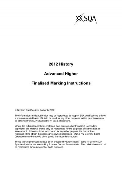 sqa higher history essay examples