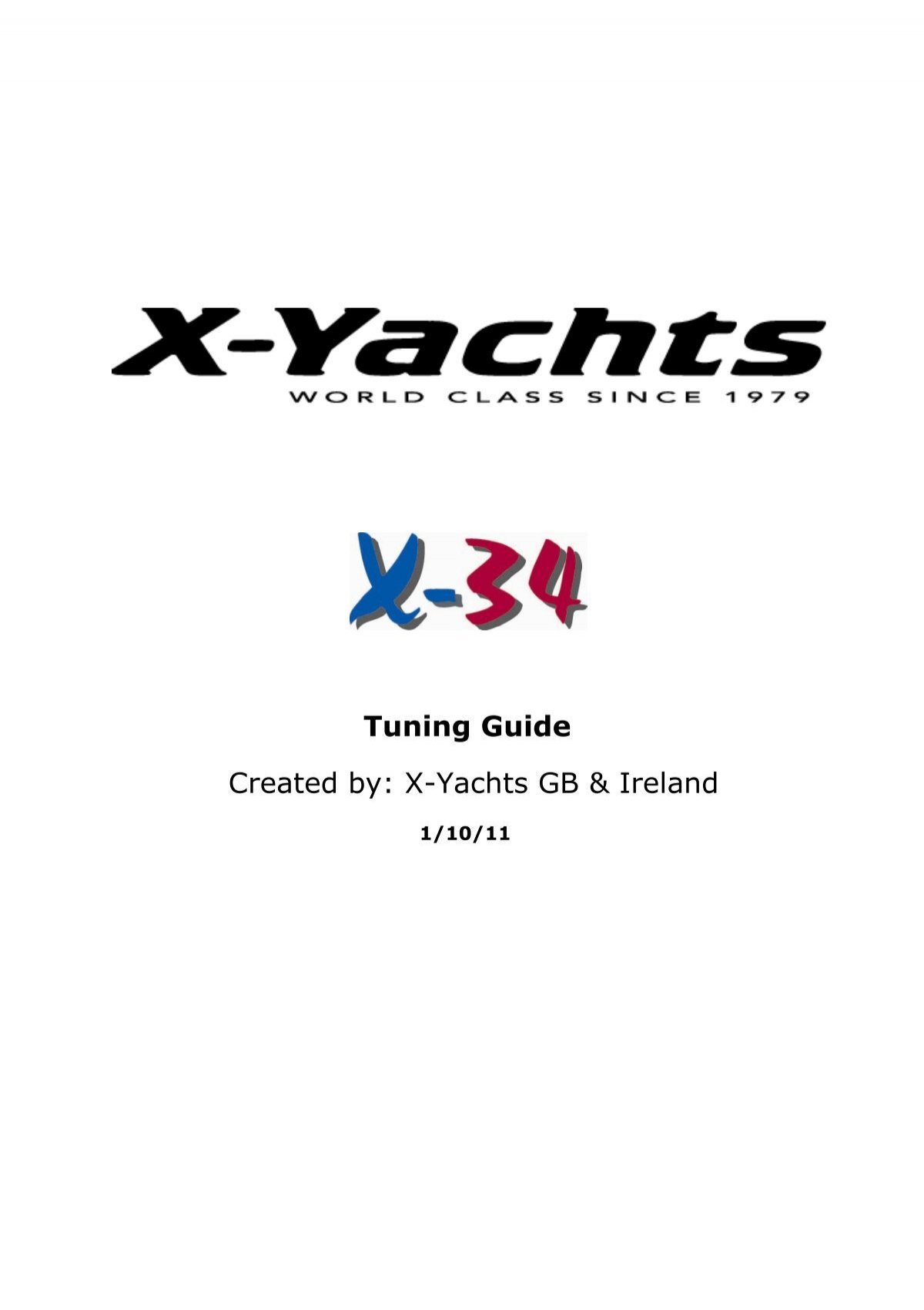 Tuning Guide Created by: X-Yachts GB & Ireland