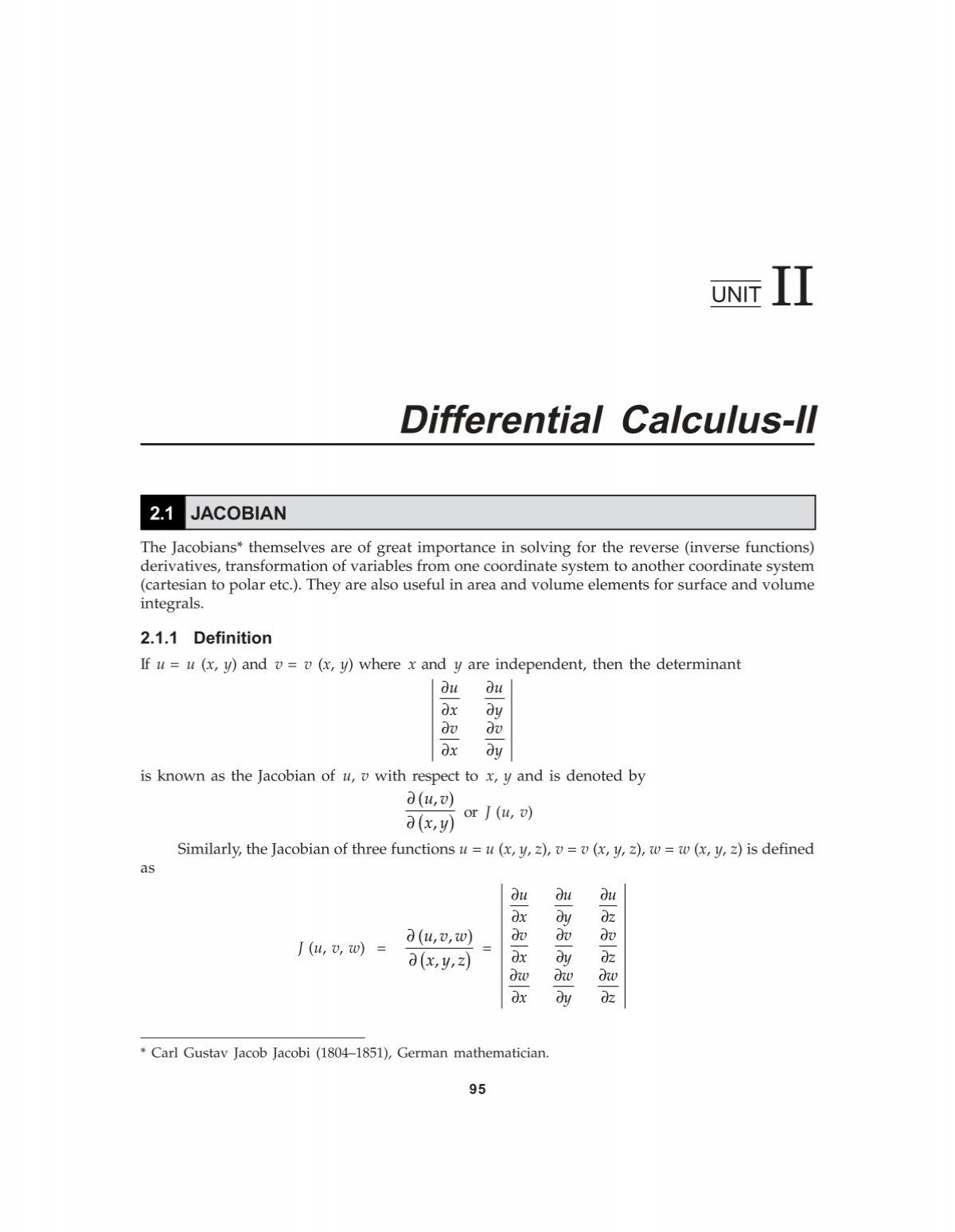 Differential Calculus Ii New Age International