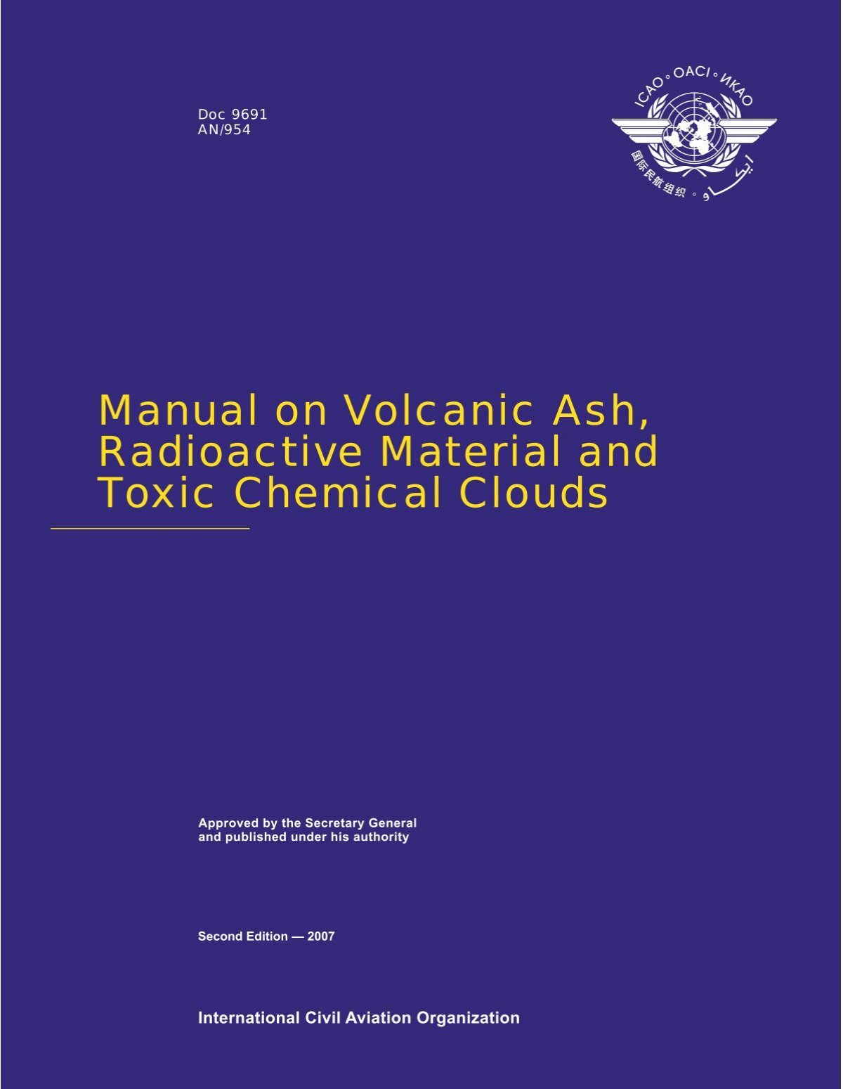 Manual On Volcanic Ash Radioactive Material And Toxic Chemical