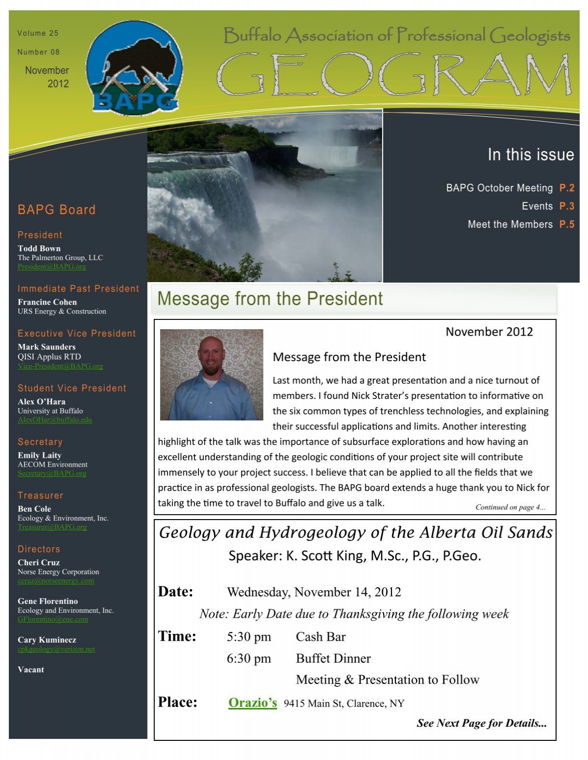 Message from the President - Association of Professional ...
