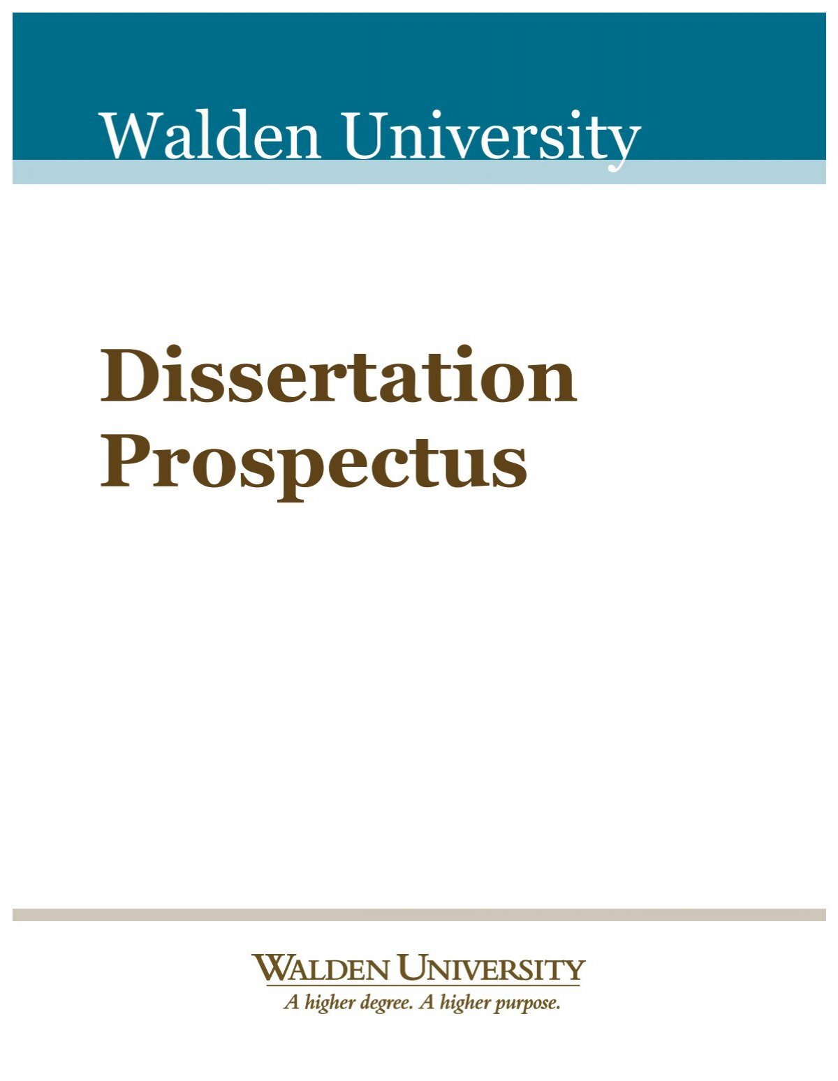 walden dissertation prospectus guide