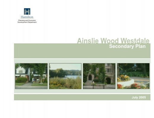 Ainslie Wood Westdale Secondary Plan - City of Hamilton