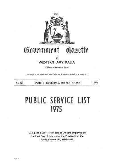 WESTERN AUSTRALIA - State Law Publisher