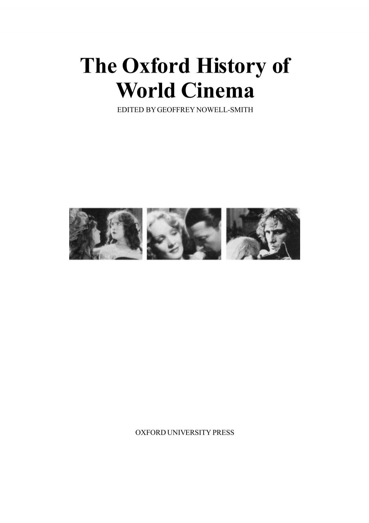 mindre etiket tandlæge The Oxford History of World Cinema