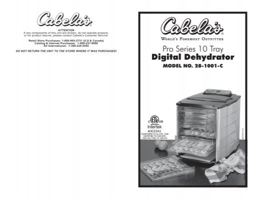Pro Series 10 Tray Digital Dehydrator - Cabela's