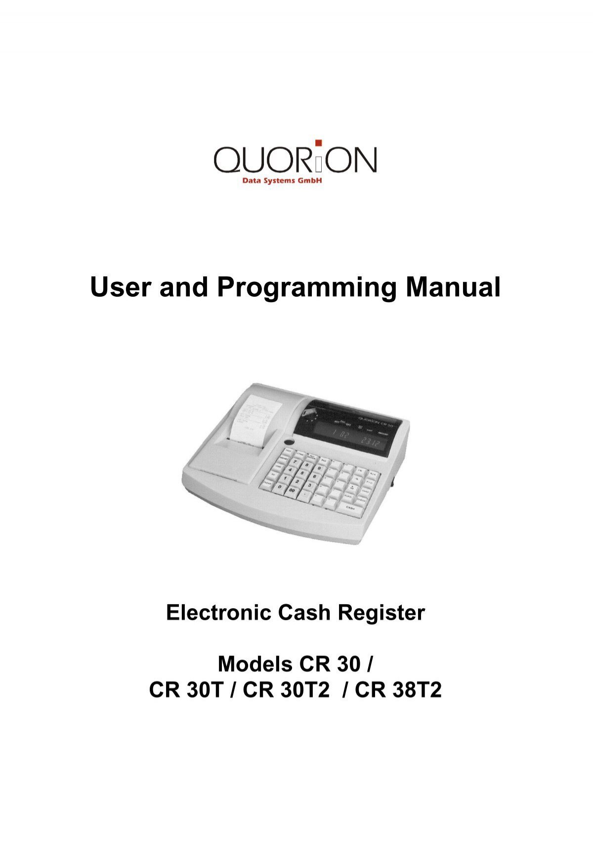 Cr 30 User Manual