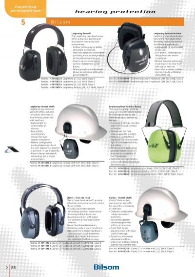 Bilsom Leightning L1H Hi-Visibility Hardhat Mounted Earmuffs Hearing Protectors 