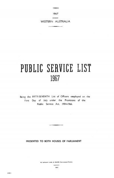 PUBLIC SERVICE LIST - State Law Publisher