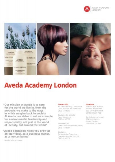 Aveda Academy London Aveda Purepro