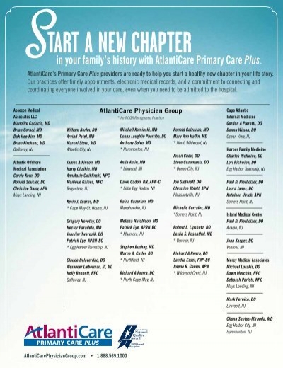 In Your Family S History With Atlanticare Primary Care Plus