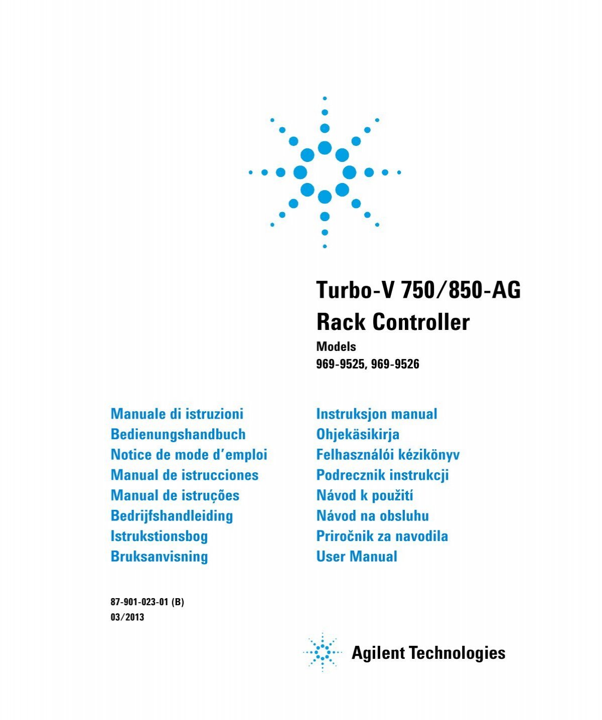 Turbo V 750 850 Ag Rack Controller Agilent Technologies