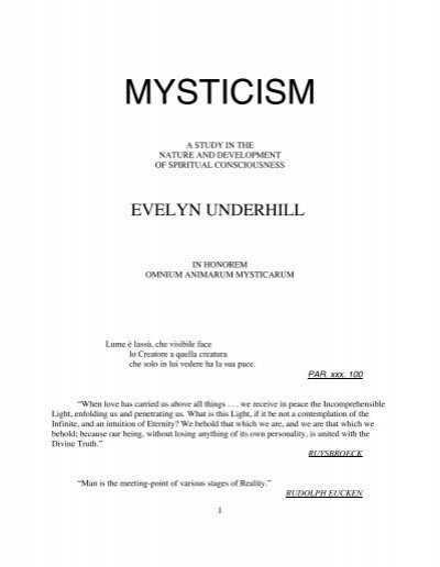 Mysticism A Course In Miracles Acim