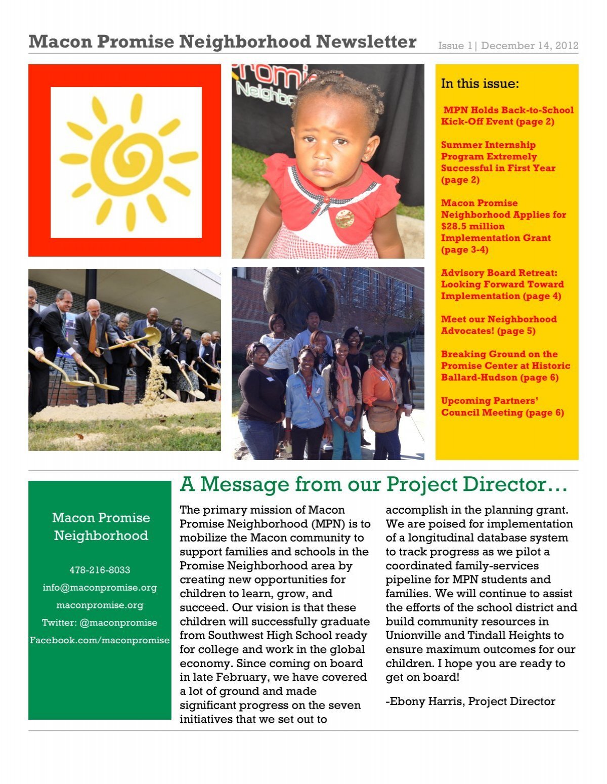 Macon Promise Neighborhood Newsletter - Bibb County Schools