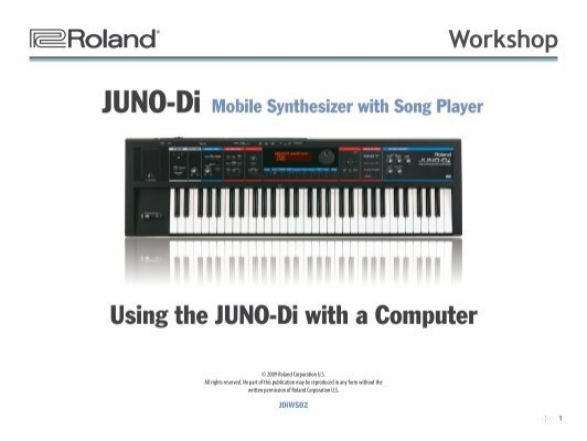 JDiWS02—Using the JUNO-Di with a Computer - Roland