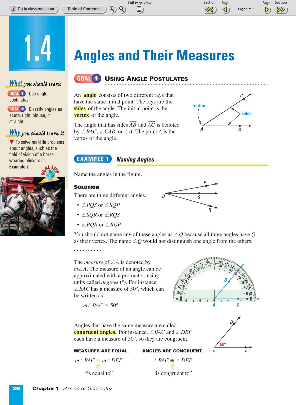1.4 a Geometry How to Classify angles AROSRF Acute Right Straight