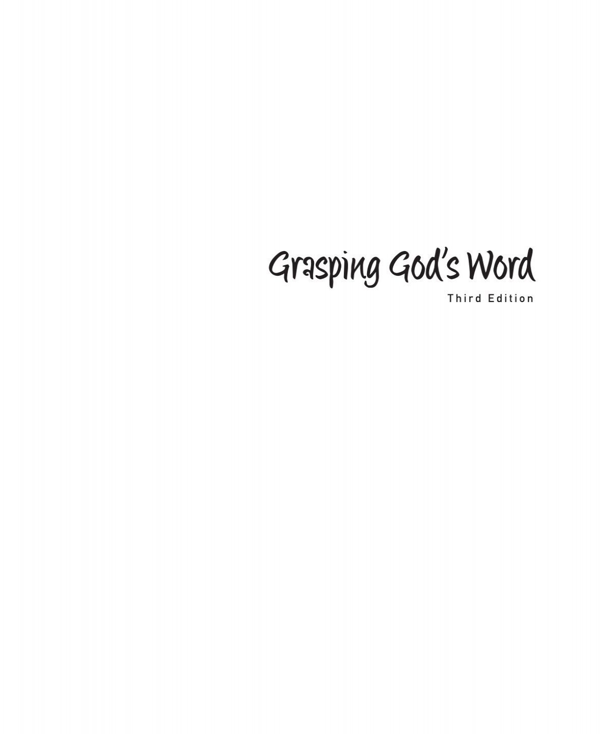 grasping god's word assignment 3 1