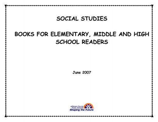 social studies books for elementary, middle and high school readers