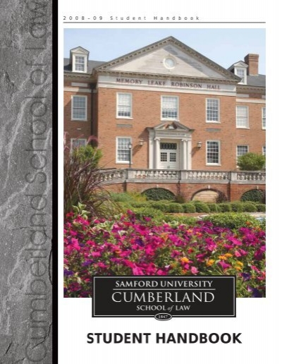 Student Handbook Cumberland School Of Law Samford University