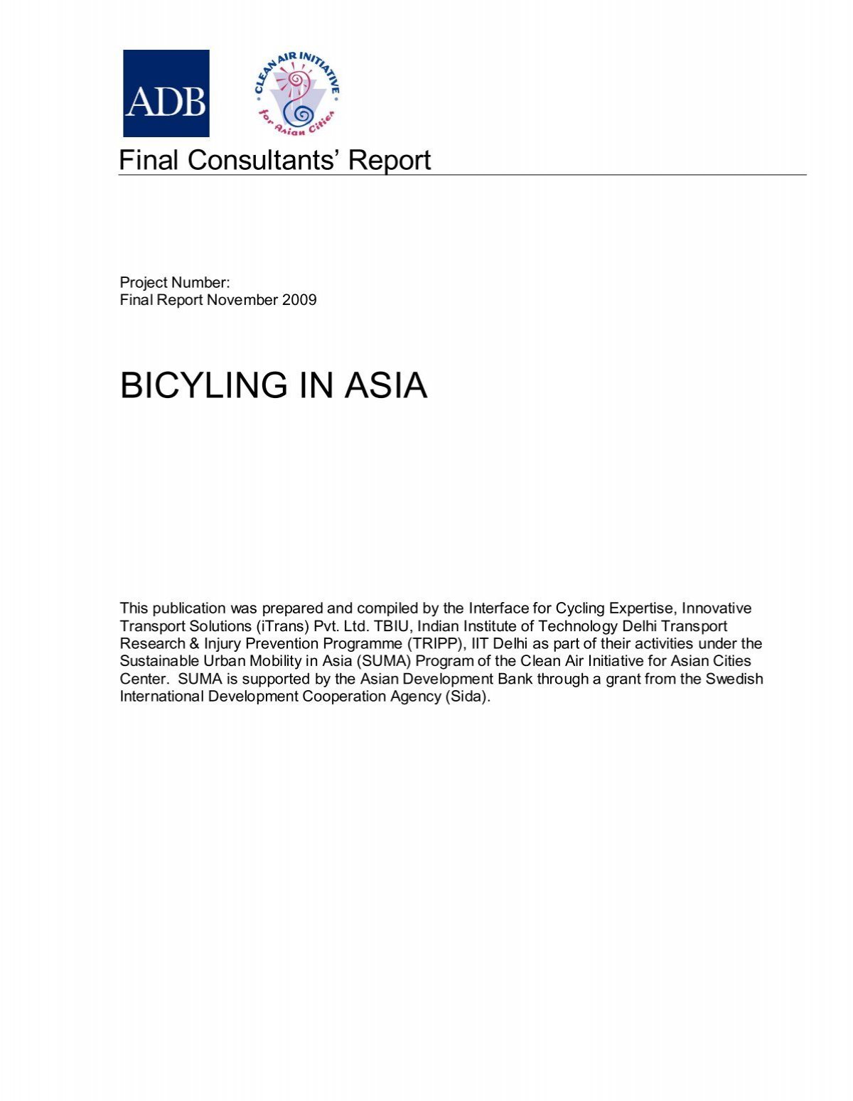 3. Bicycling in Asia - Clean Air Initiative
