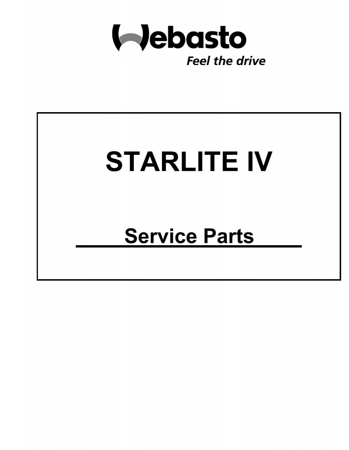 Starlite IV Parts List - Techwebasto.com