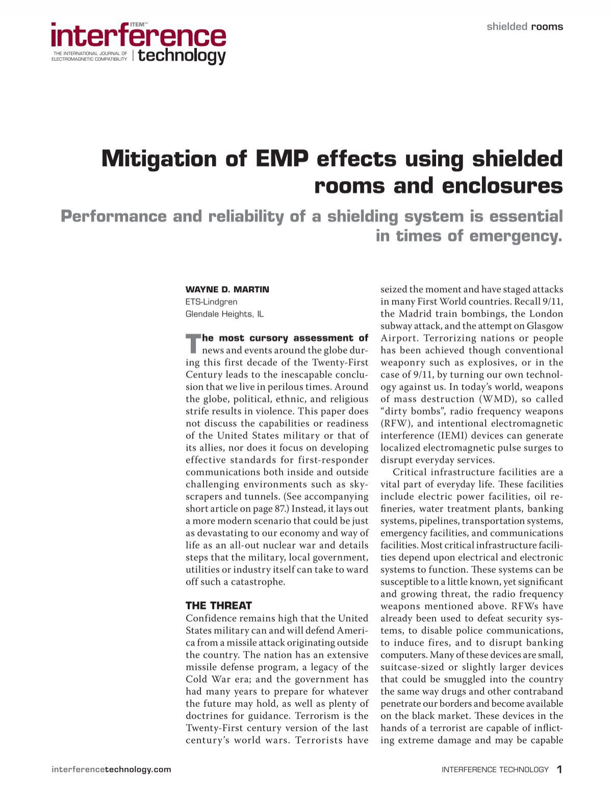 EMP Mitigation-Red Edge Pulse Protection - ETS-Lindgren