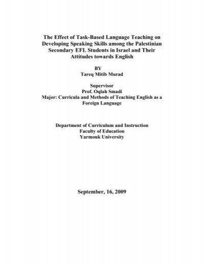 thesis of language teaching