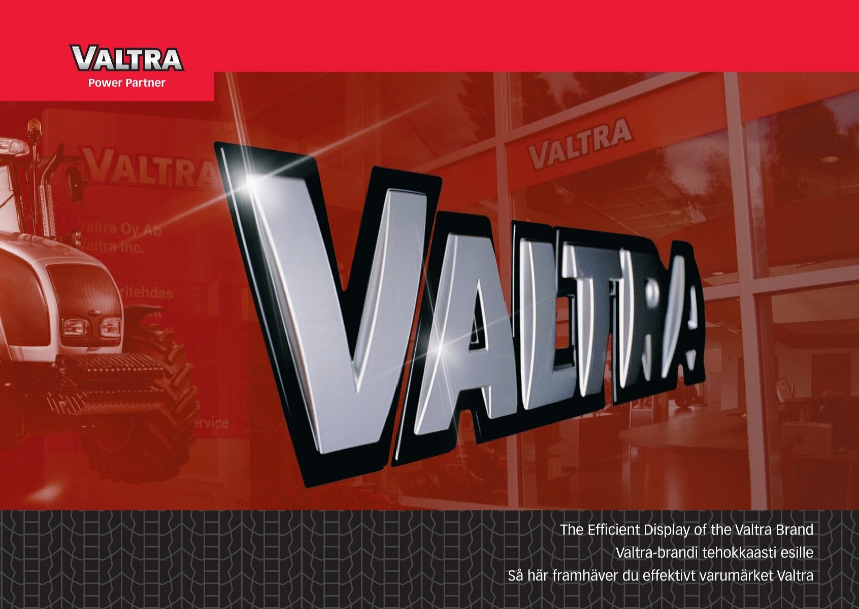 Autocollant logo Valtra 110 mm x 550 mm
