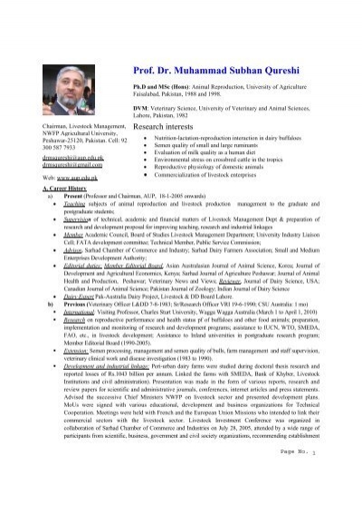 Prof. Dr. Muhammad Subhan Qureshi - The International Workshop ...