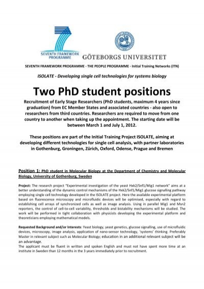 phd student positions