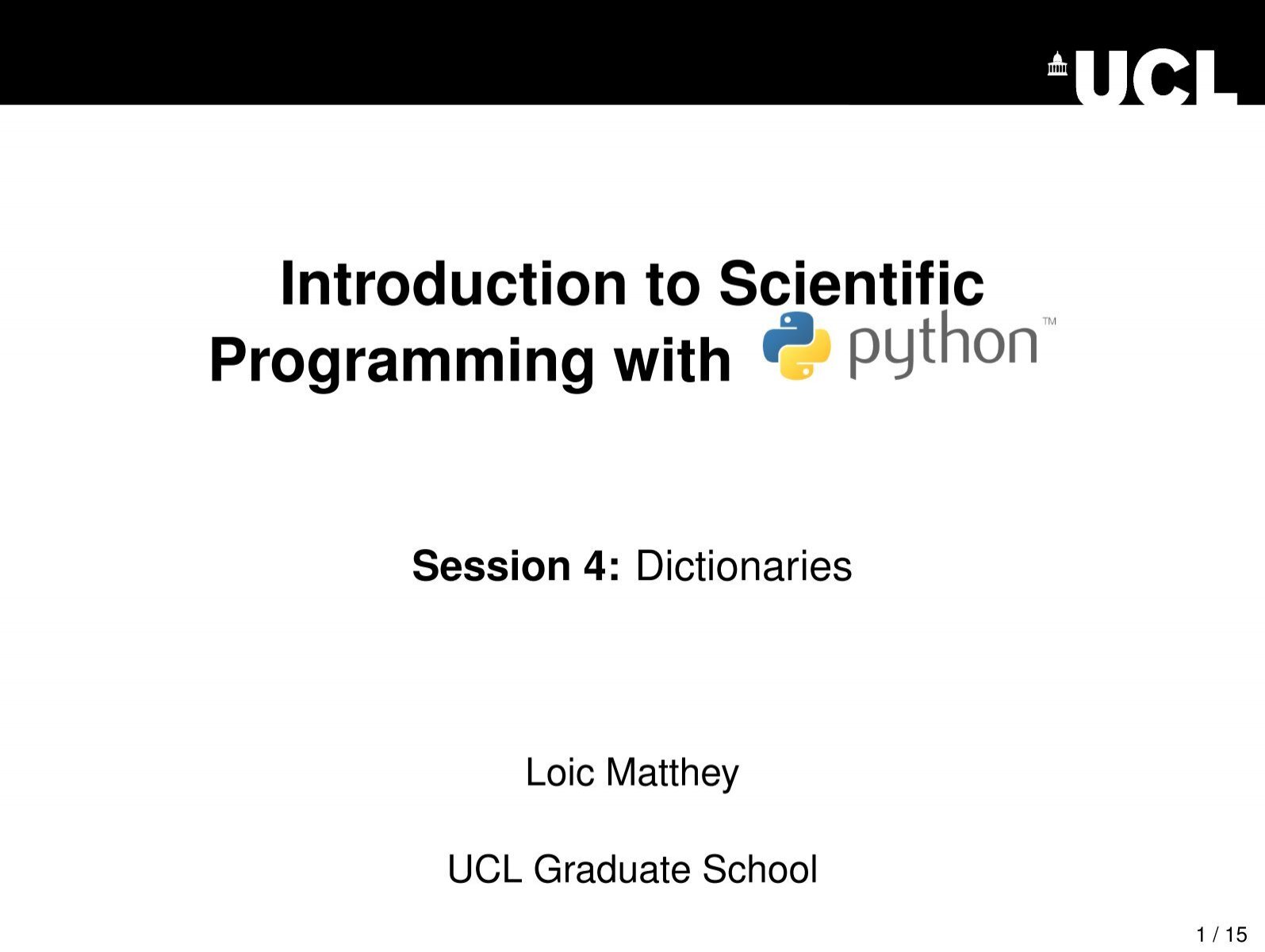 research software engineering with python ucl