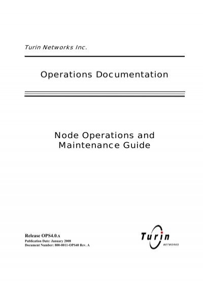 node operations and maintenance guide - Force10 Networks