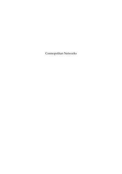 cosmopolitan networks in commerce and society 1660 1914