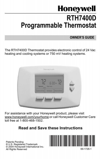 Old Honeywell Thermostat Settings