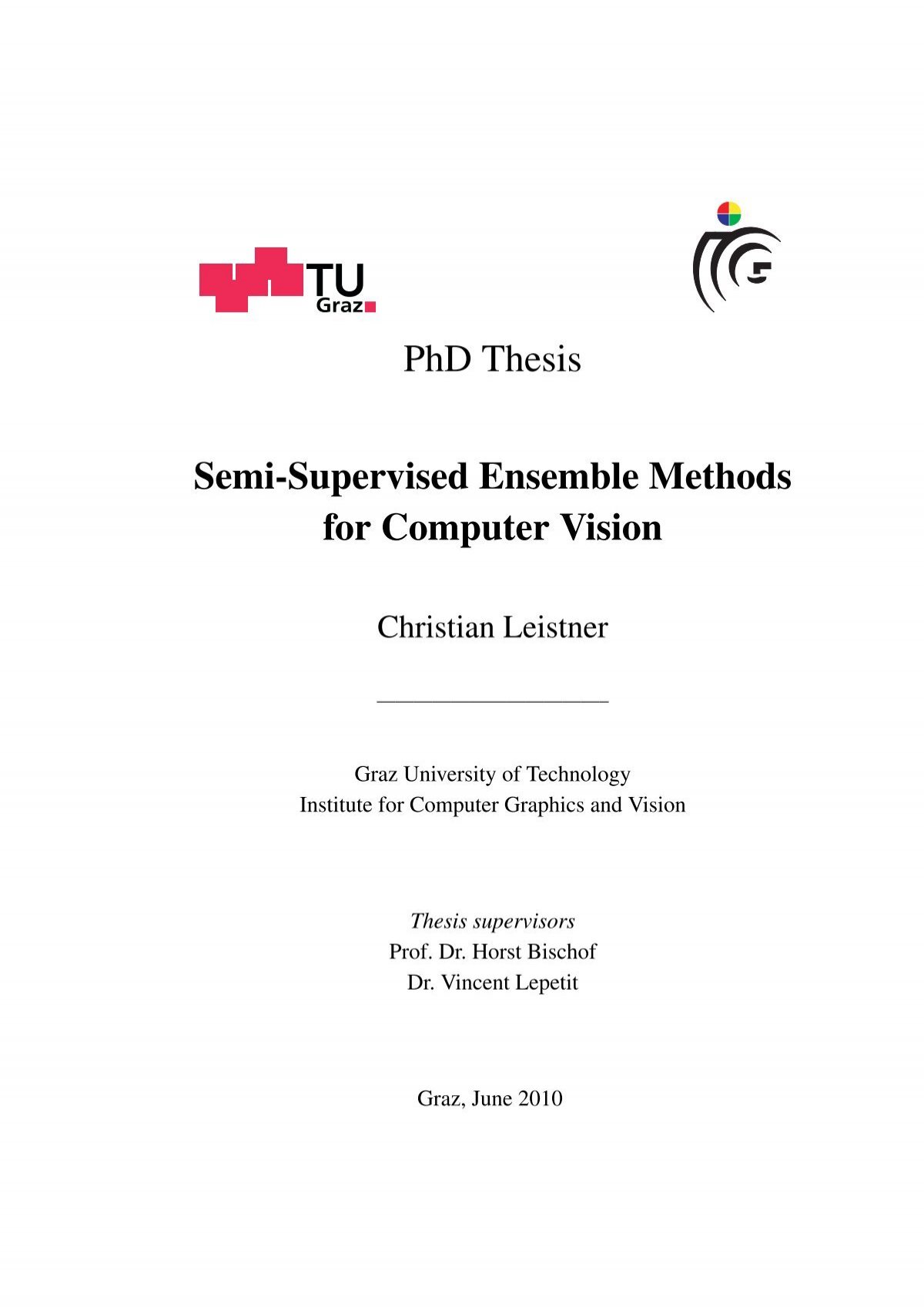 phd thesis on ensemble methods