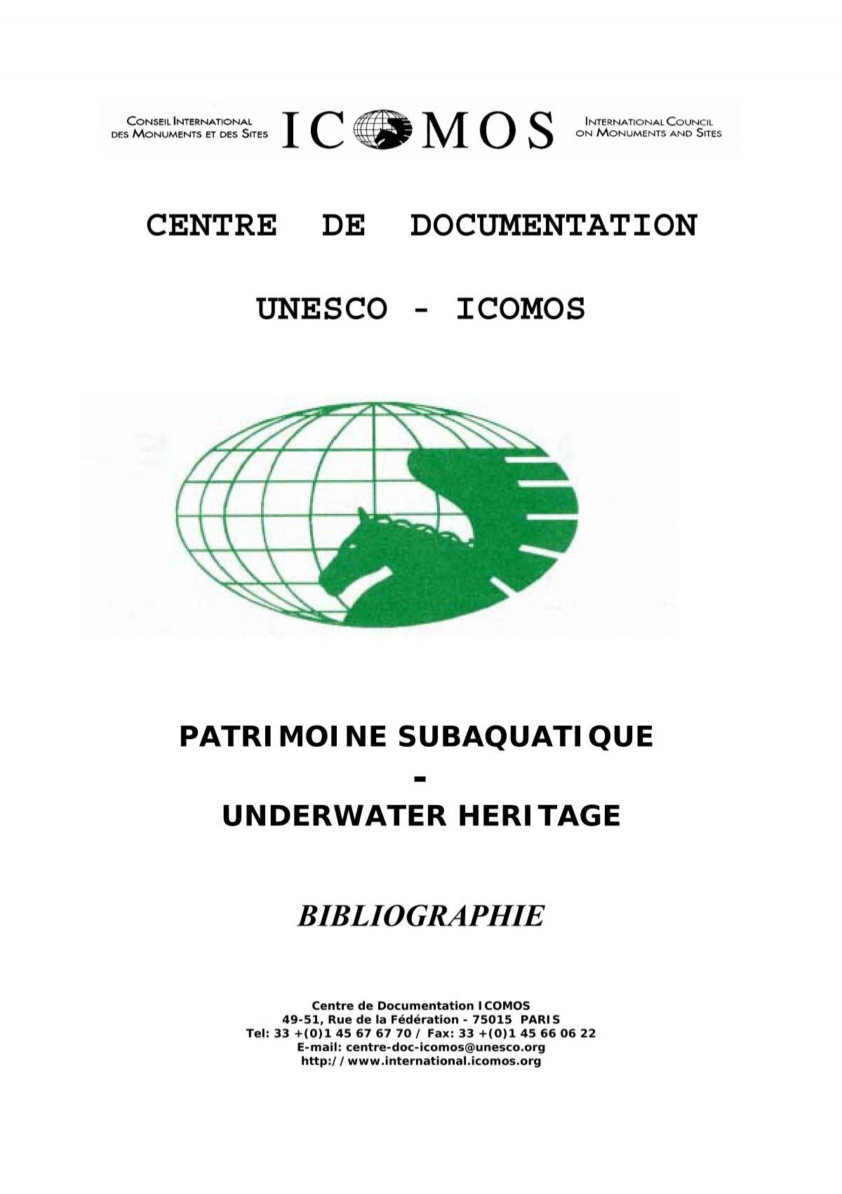 CENTRE DE DOCUMENTATION UNESCO - ICOMOS 