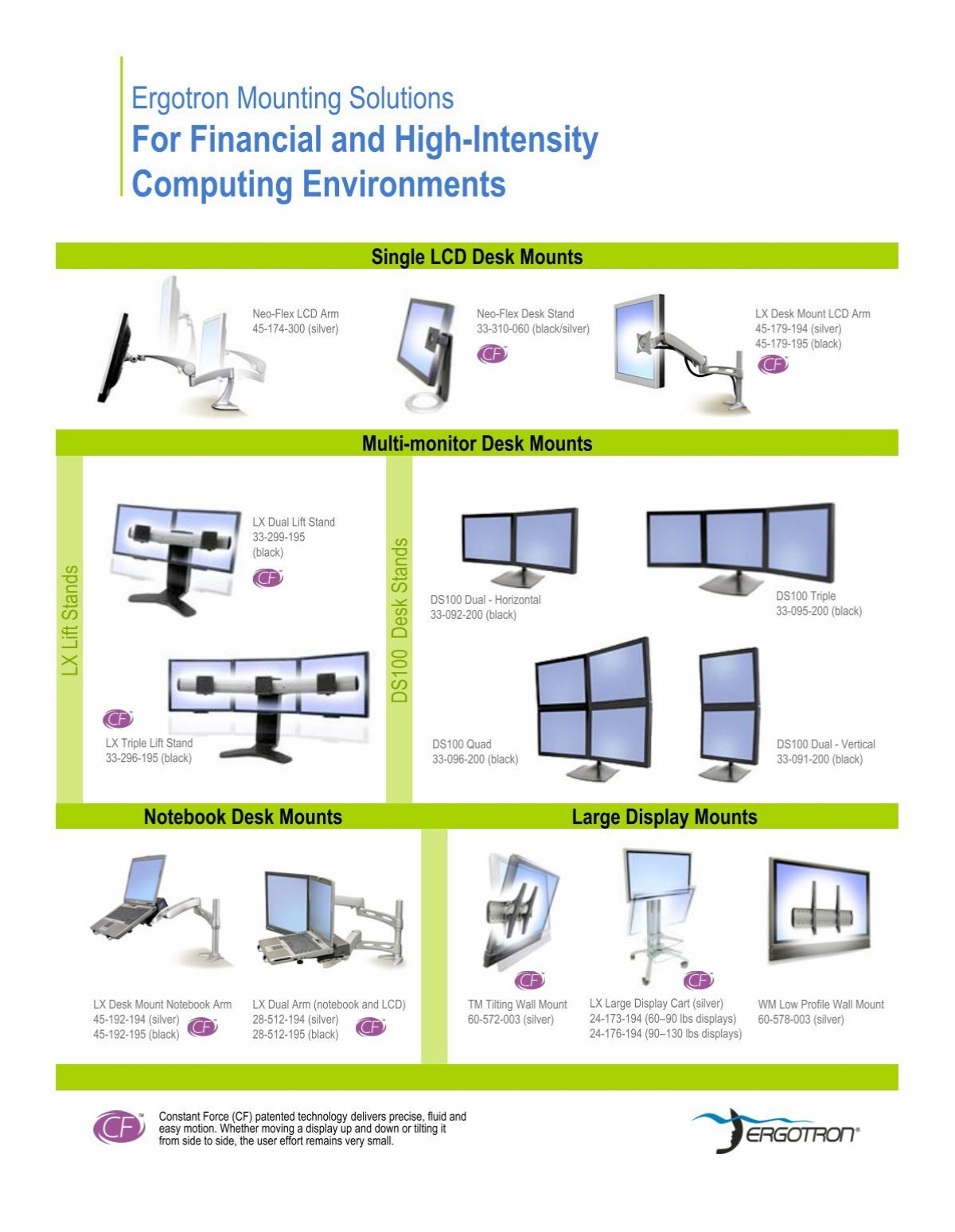 For Financial And High Intensity Computing Environments Ergotron