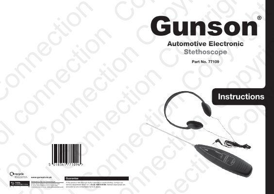 Gunson Gunson 77109 Automobile Électronique Stéthoscope 